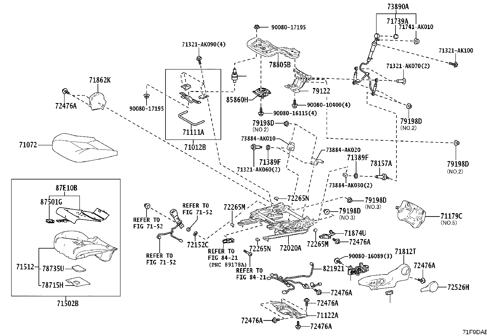 Exploded illustration 71F9DAE