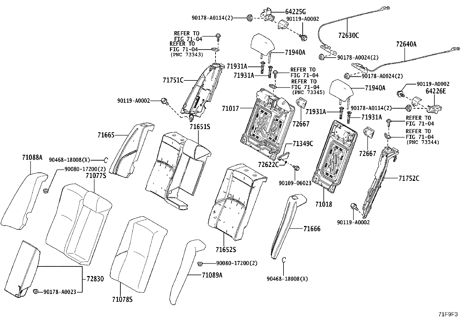 Exploded illustration 71F9F3