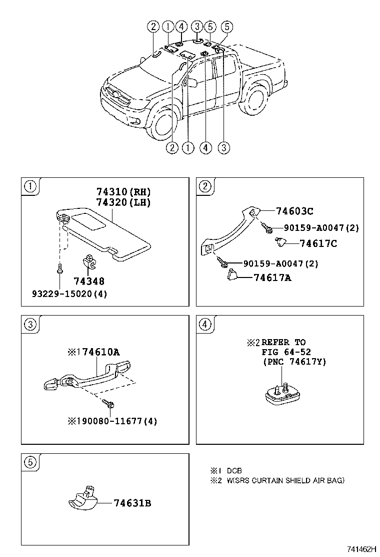 Exploded illustration 741462H