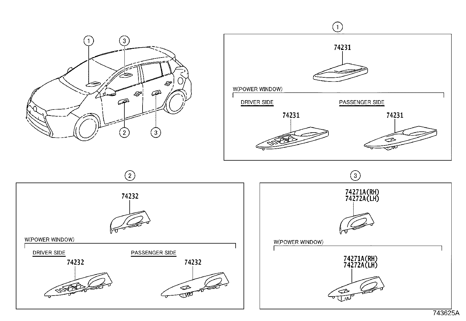 Exploded illustration 743625A