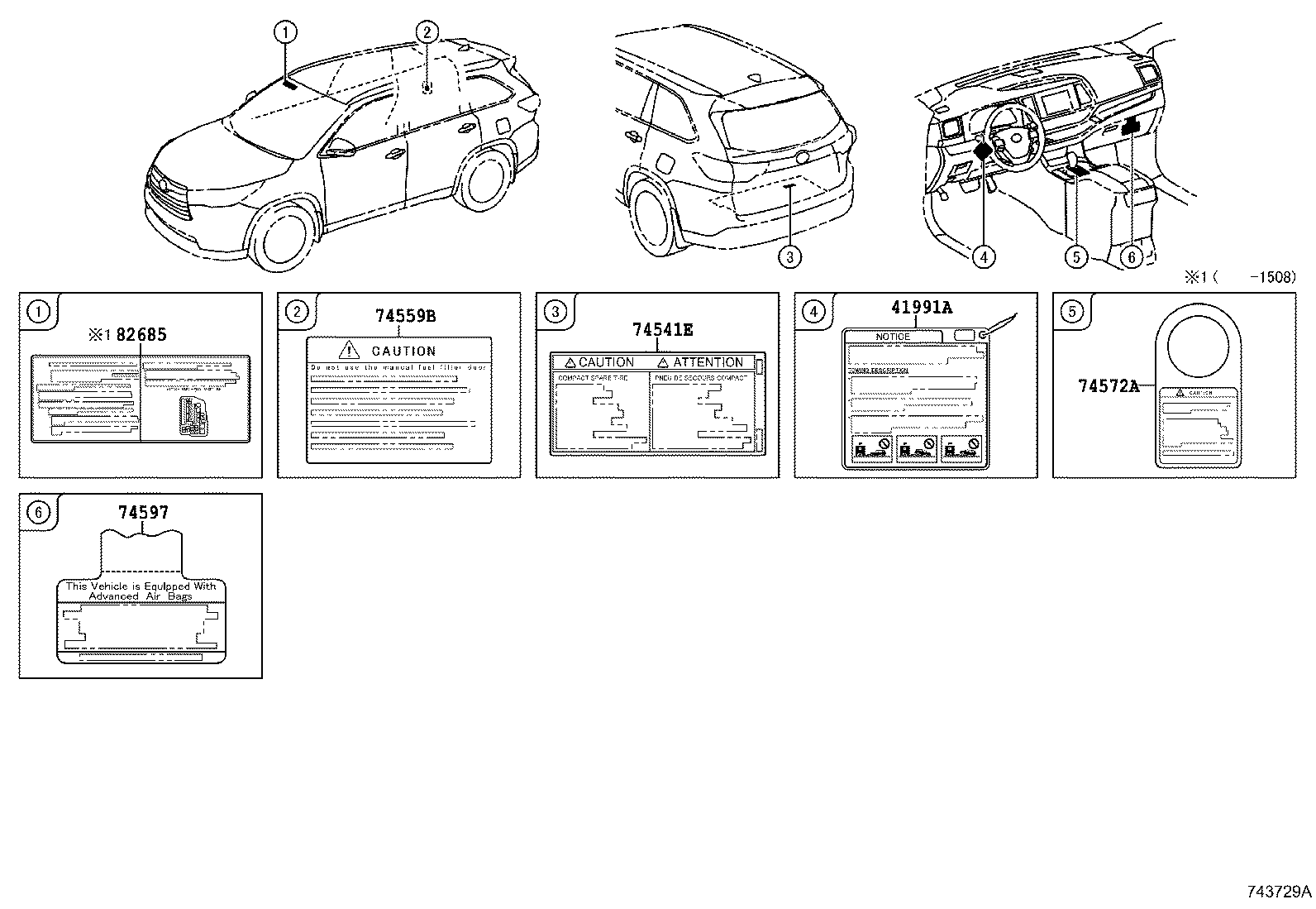 Exploded illustration 743729A