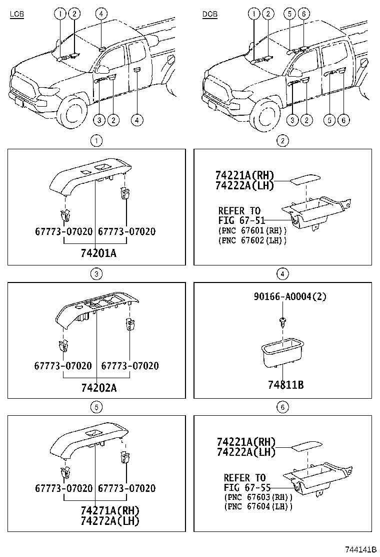 Exploded illustration 744141B