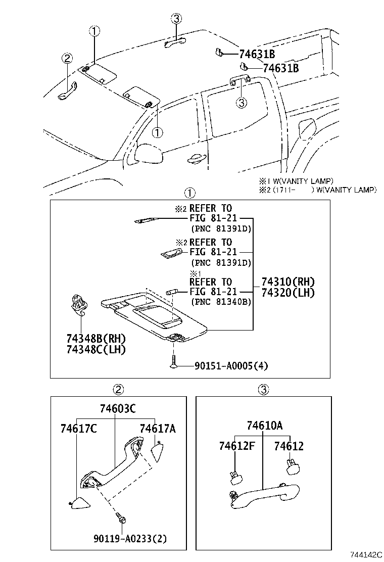 Exploded illustration 744142C