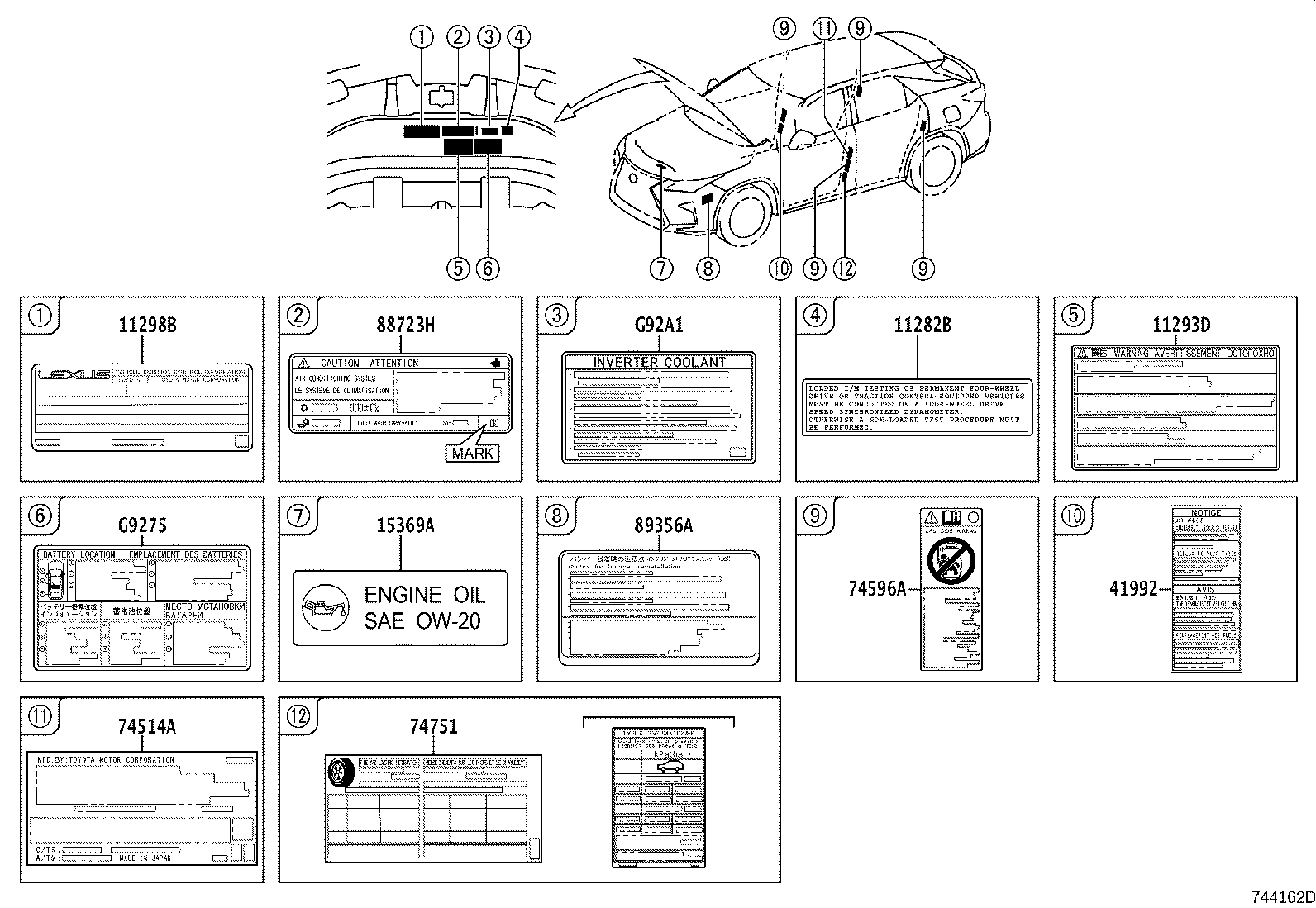 Exploded illustration 744162D