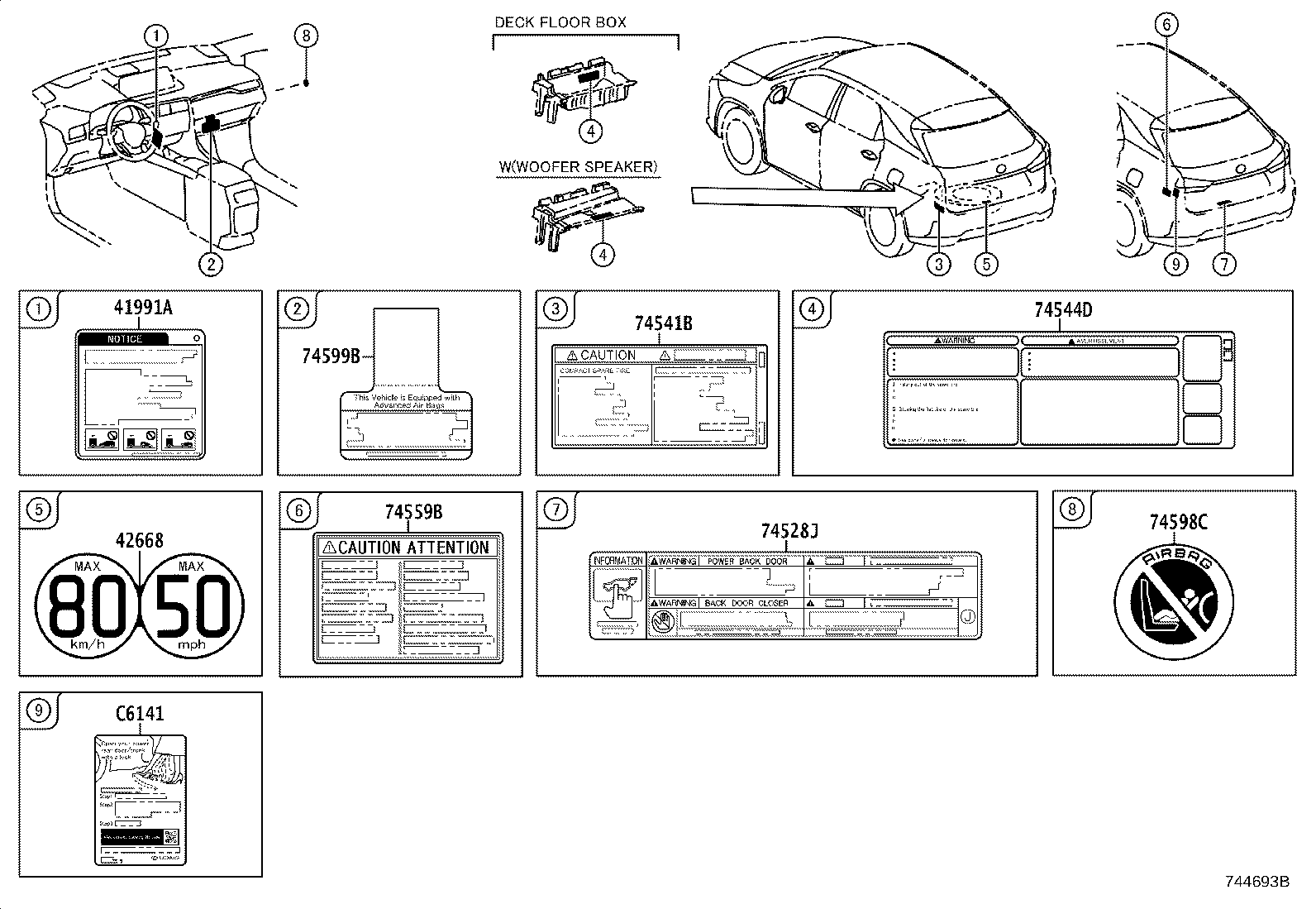 Exploded illustration 744693C