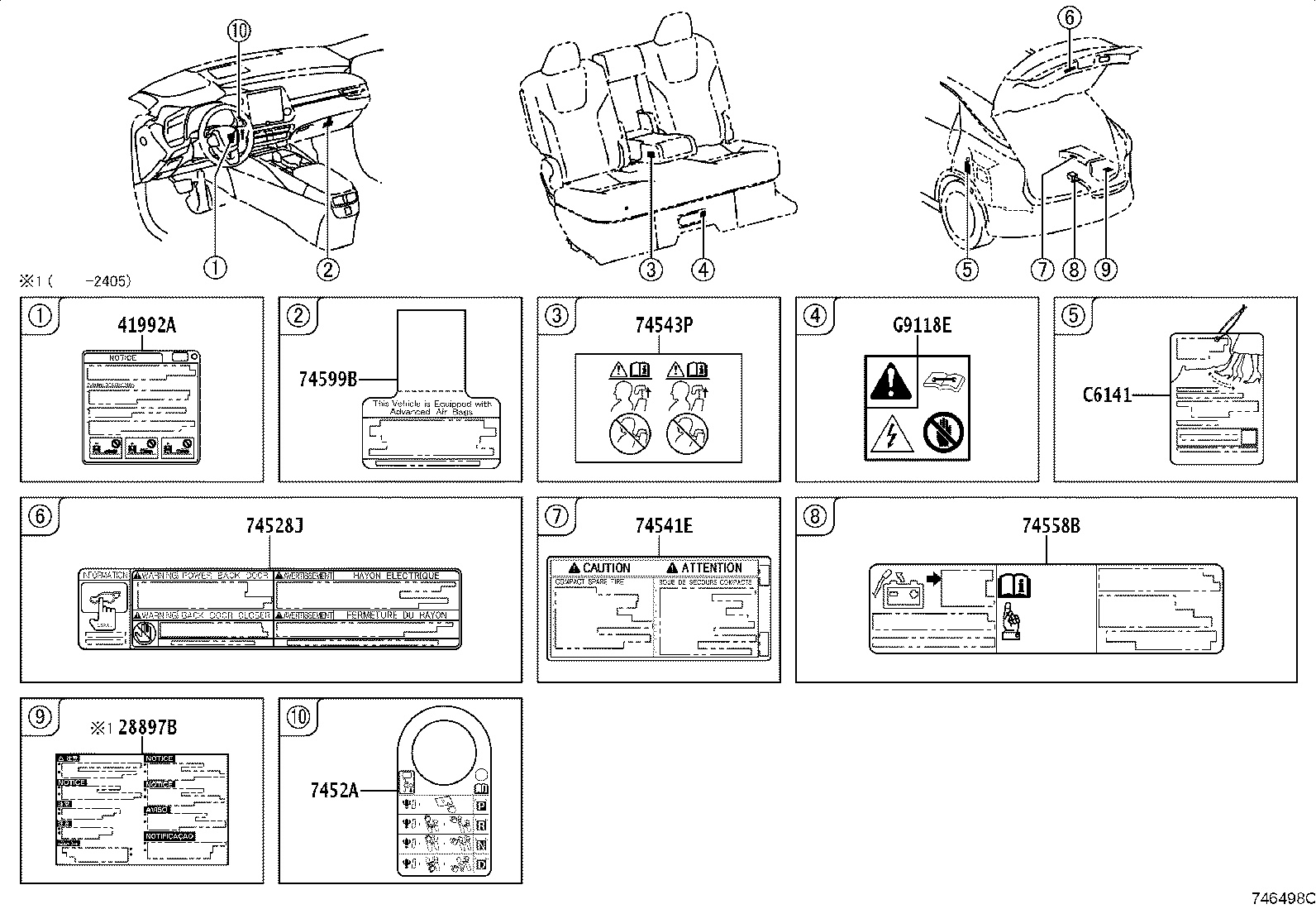 Exploded illustration 746498C