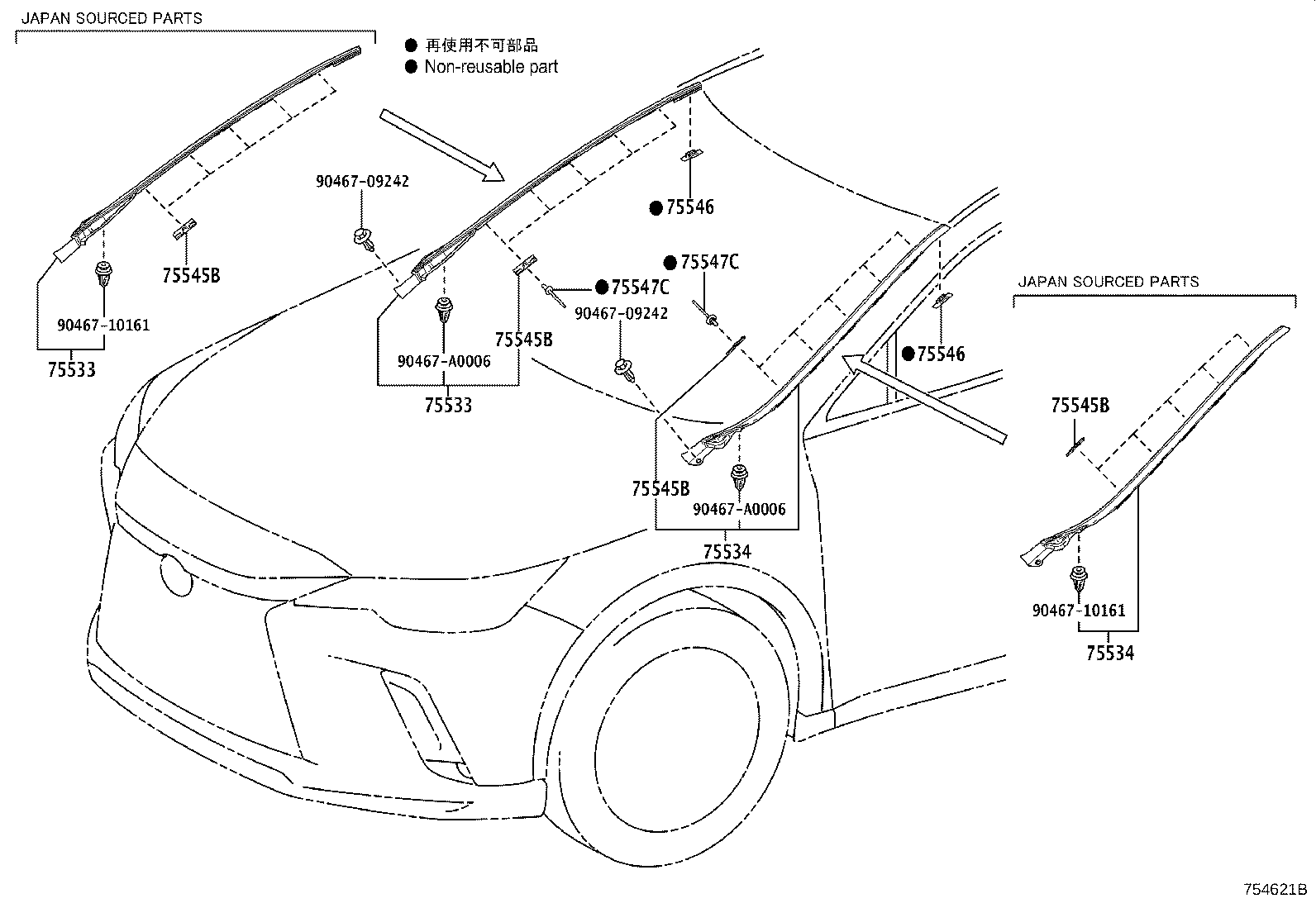 Exploded illustration 754621B