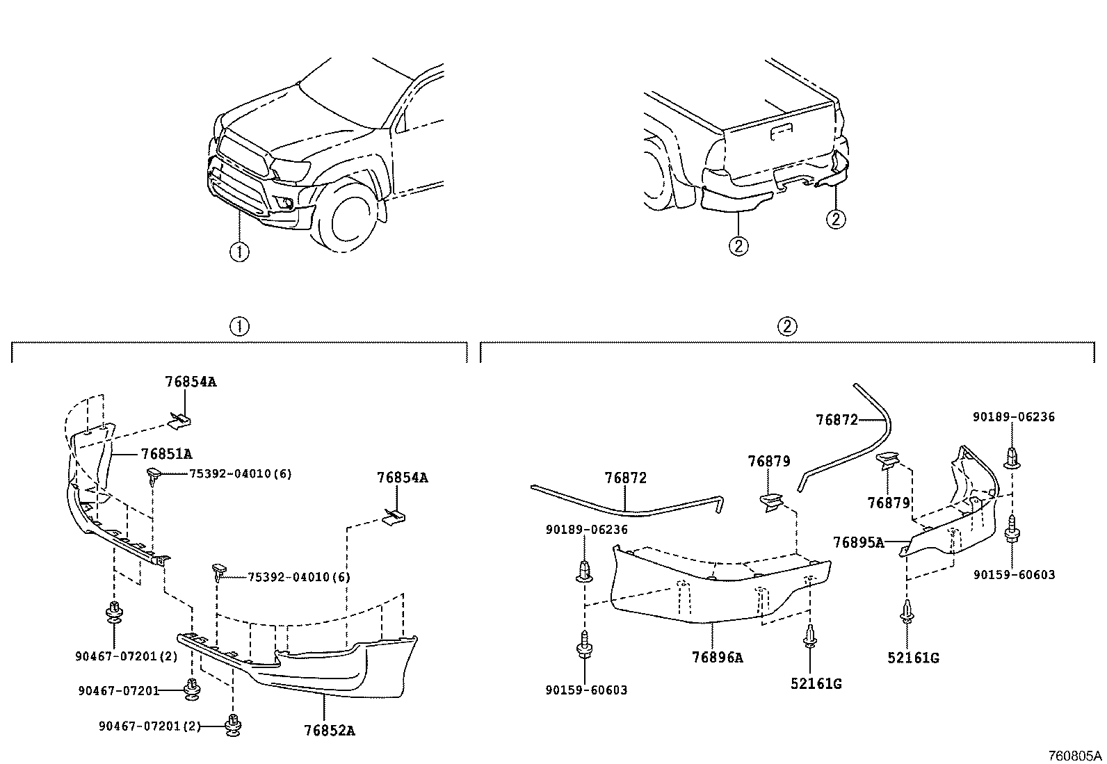 Exploded illustration 760805A