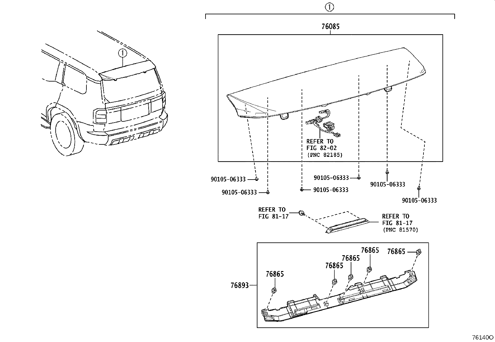 Exploded illustration 76140O
