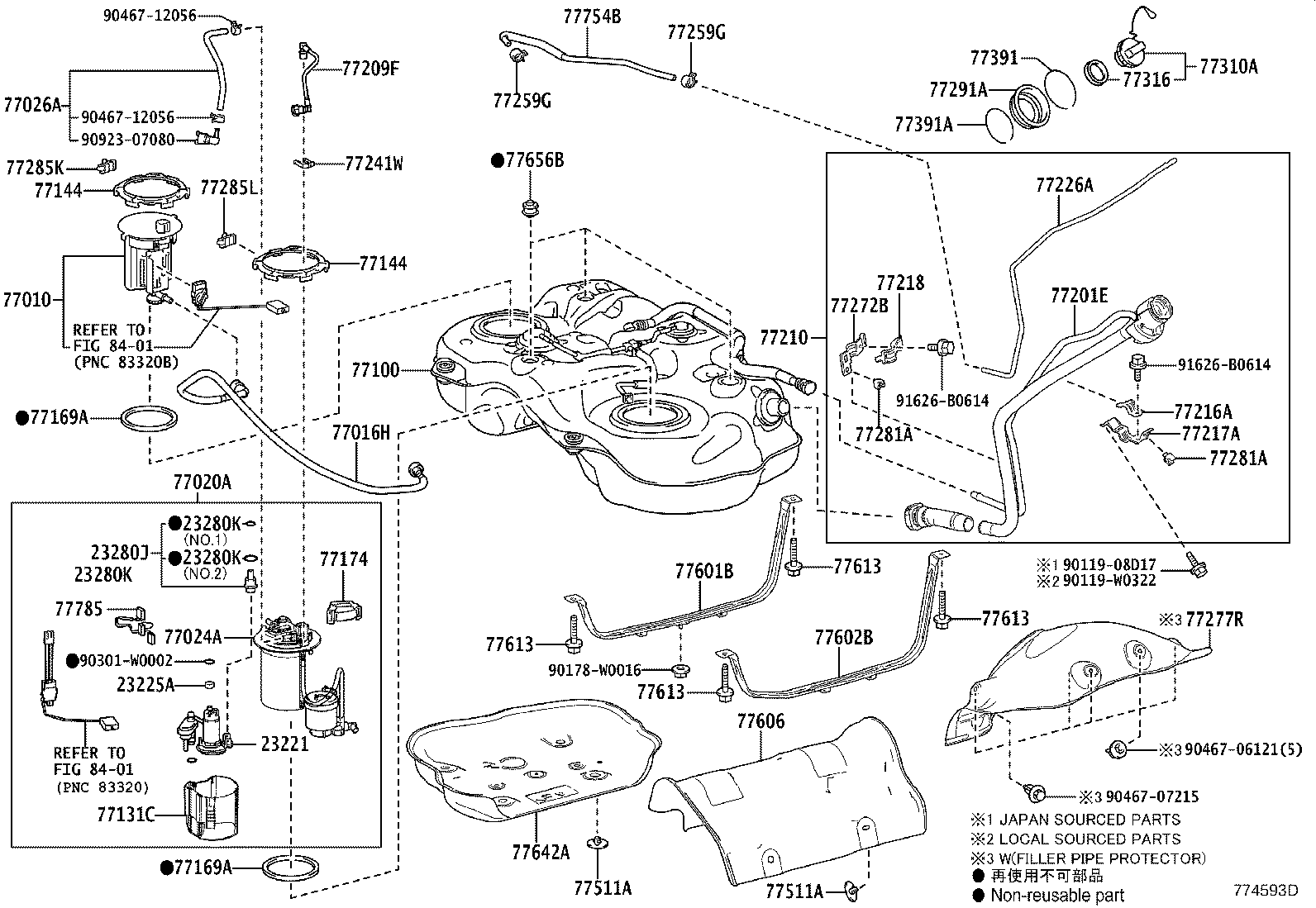 Exploded illustration 774593D