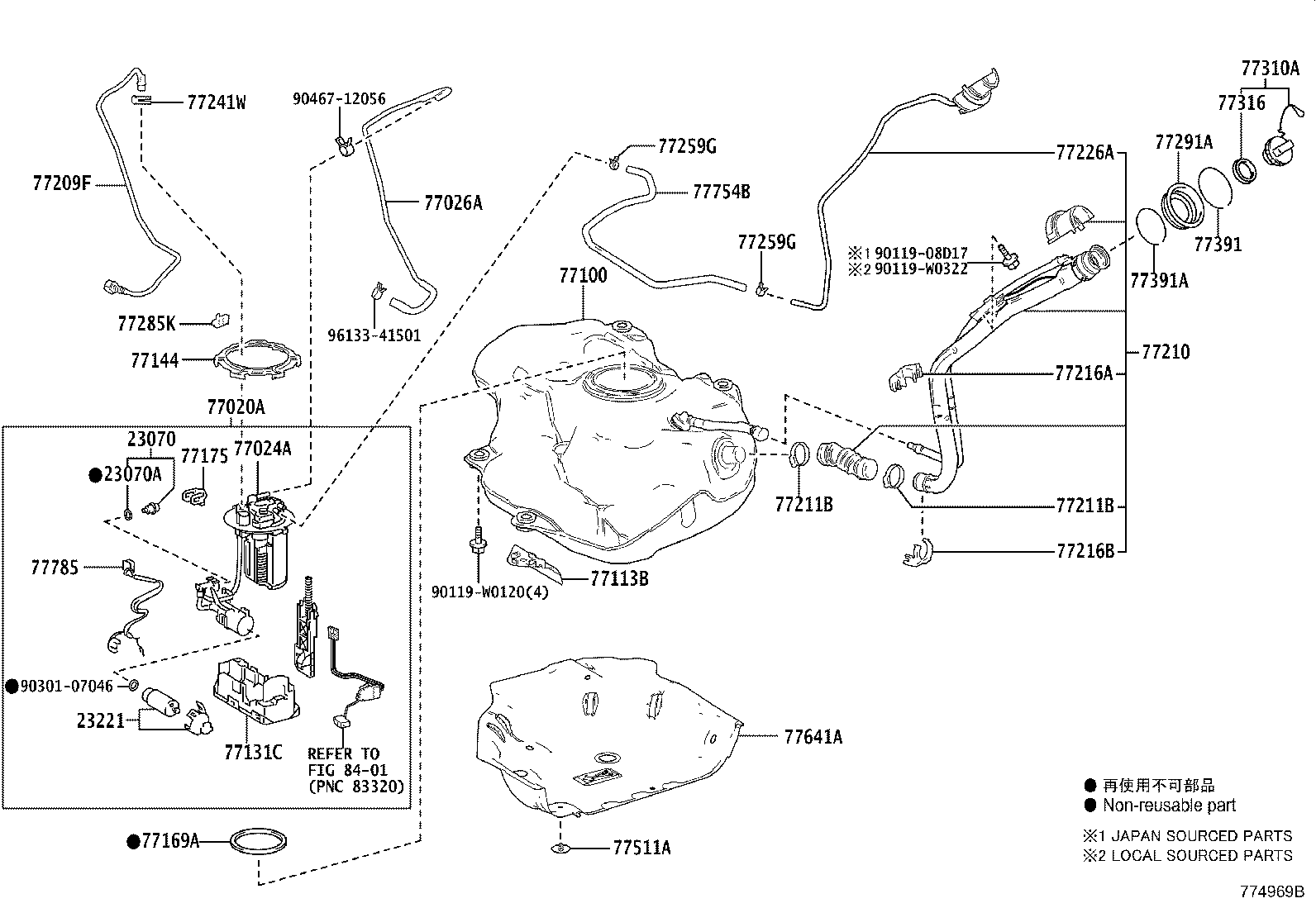 Exploded illustration 774969B