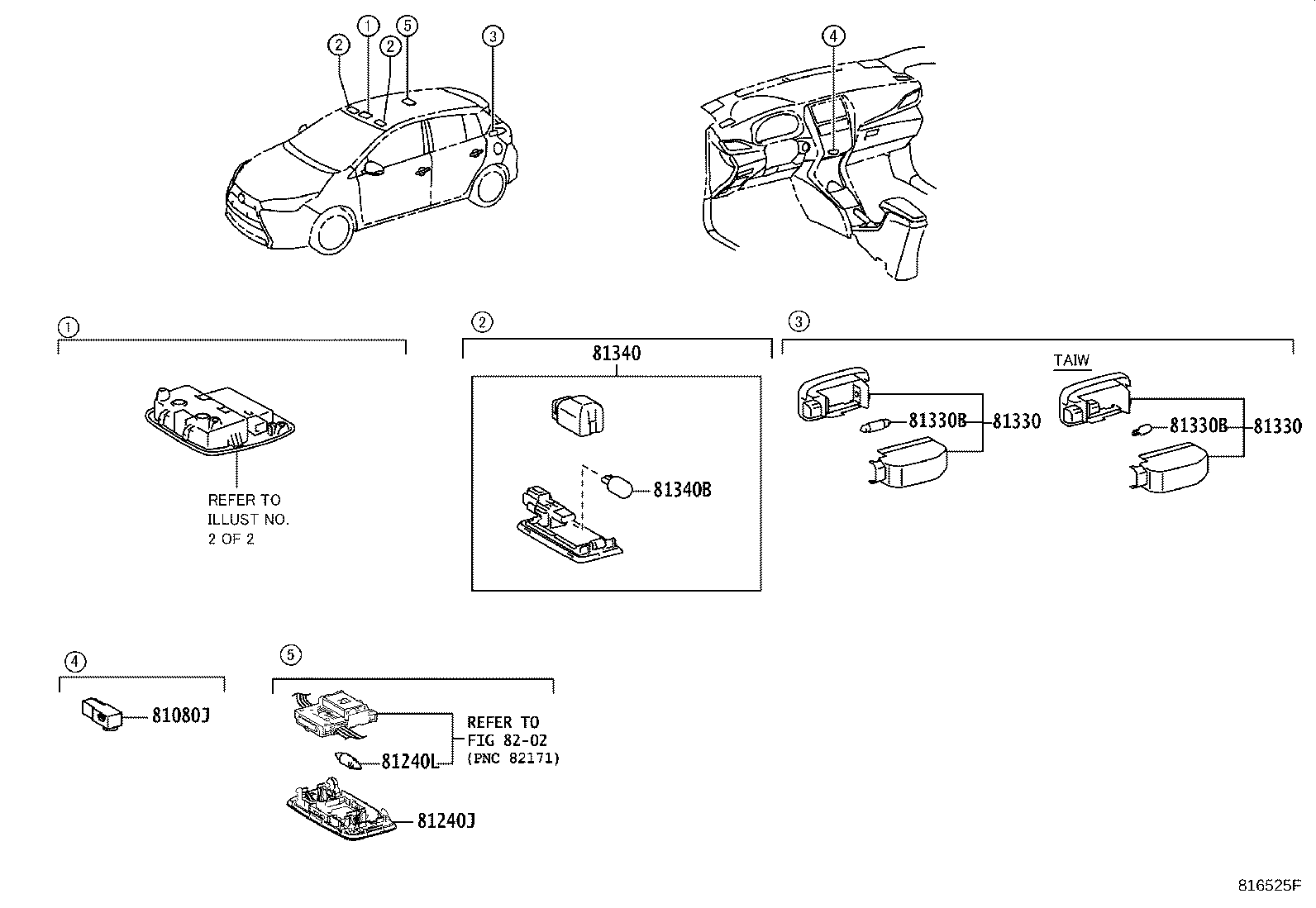Exploded illustration 816525F