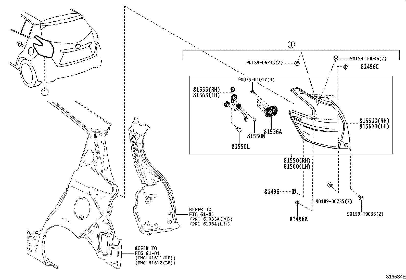 Exploded illustration 816534E