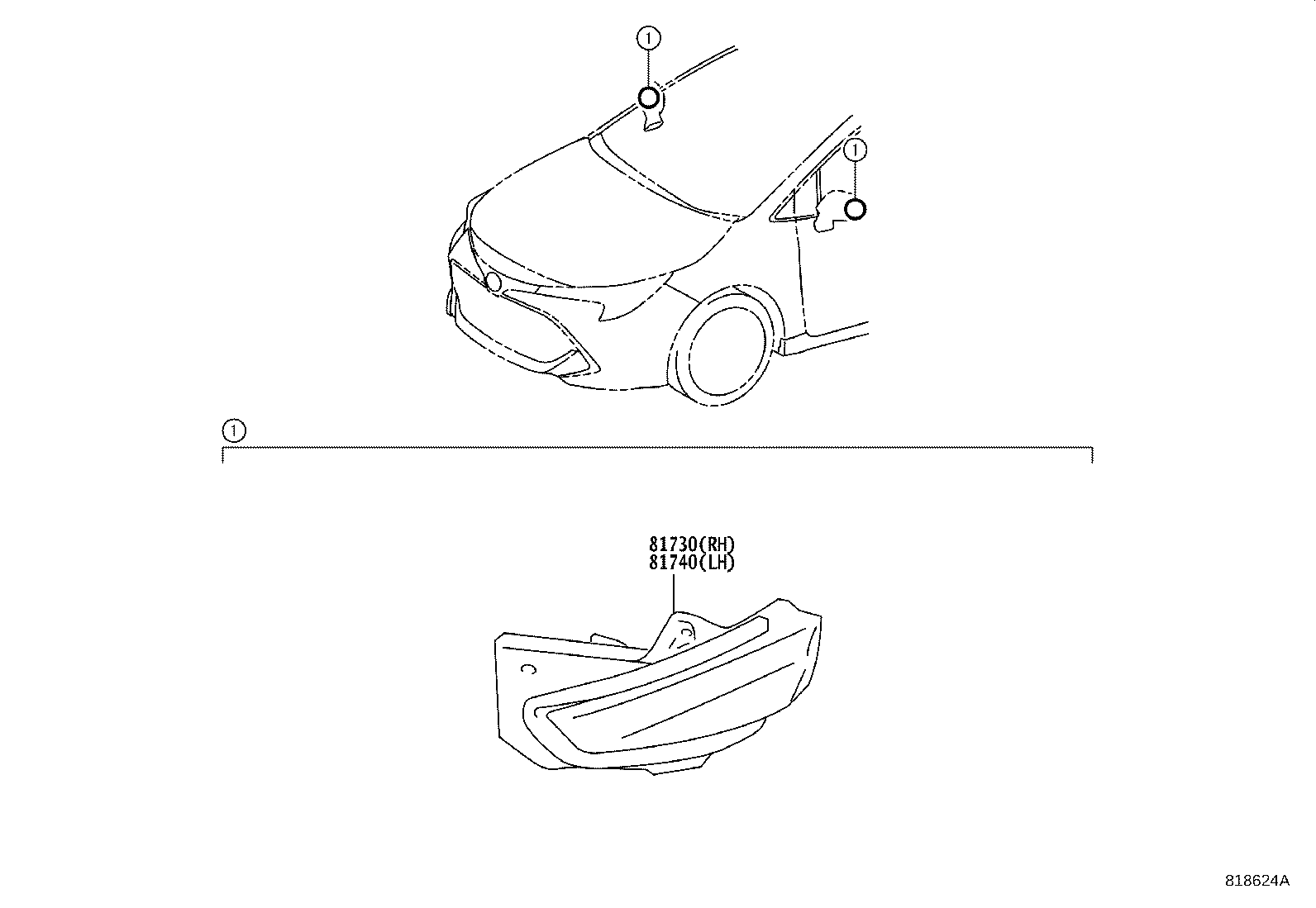 Exploded illustration 818624A