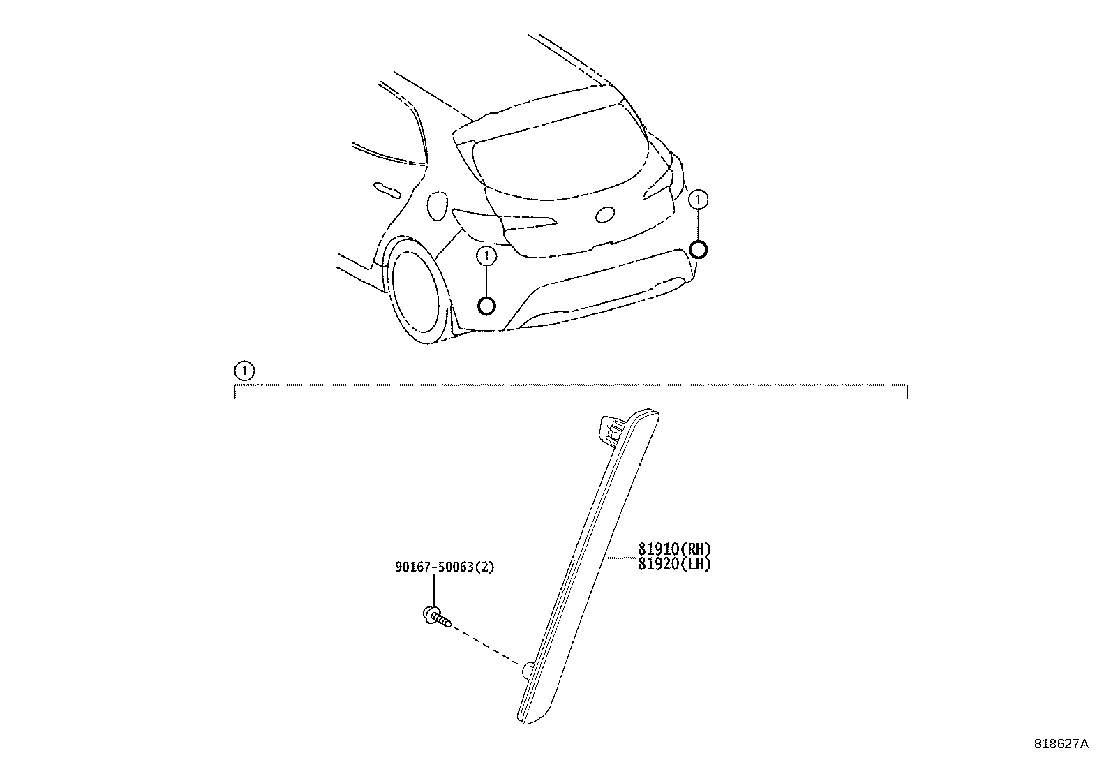 Exploded illustration 818627A
