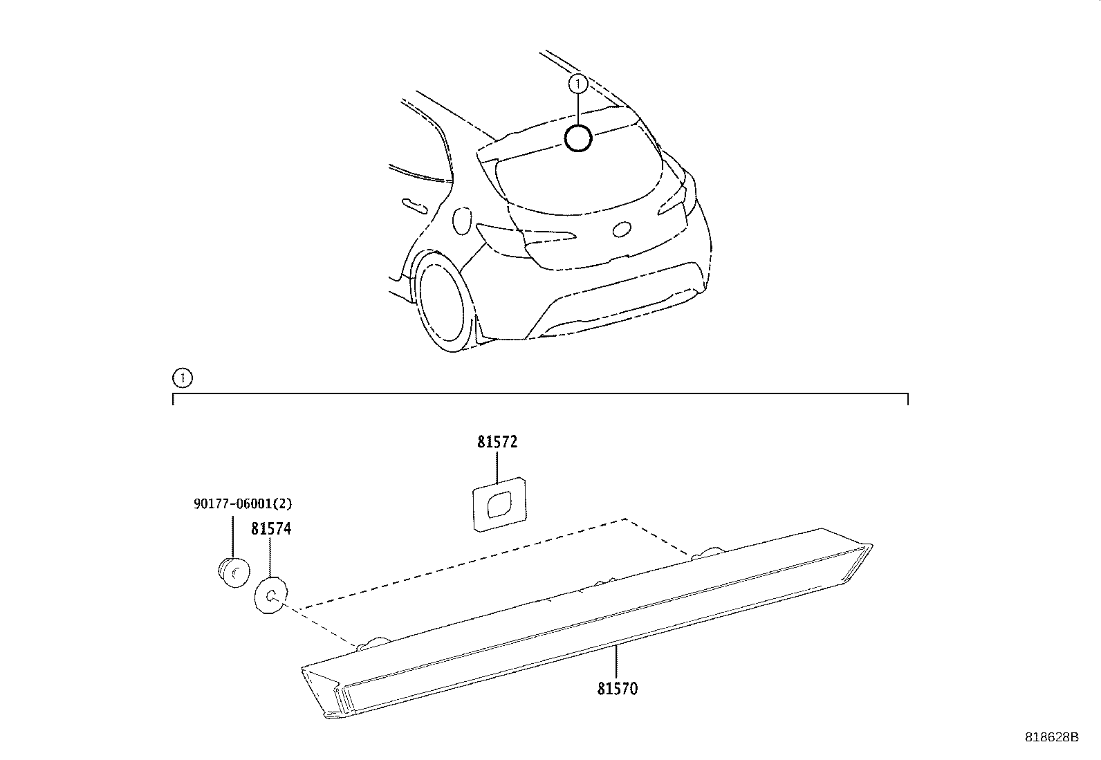 Exploded illustration 818628B