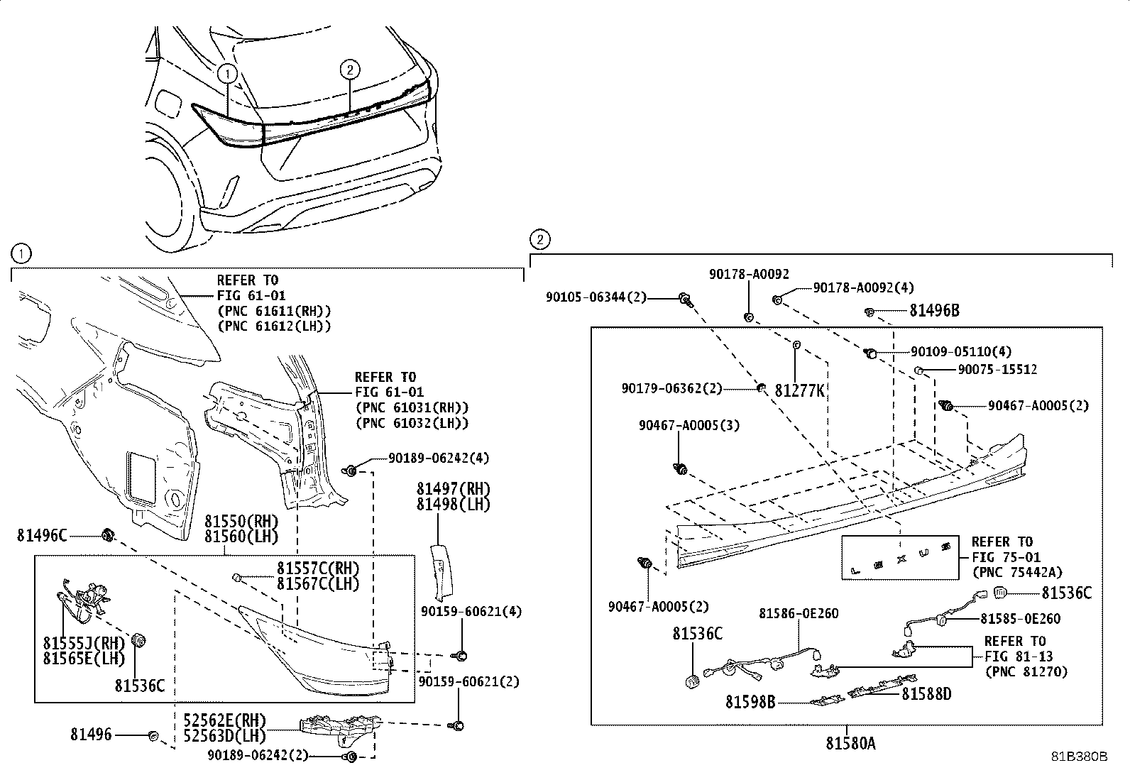 Exploded illustration 81B380B