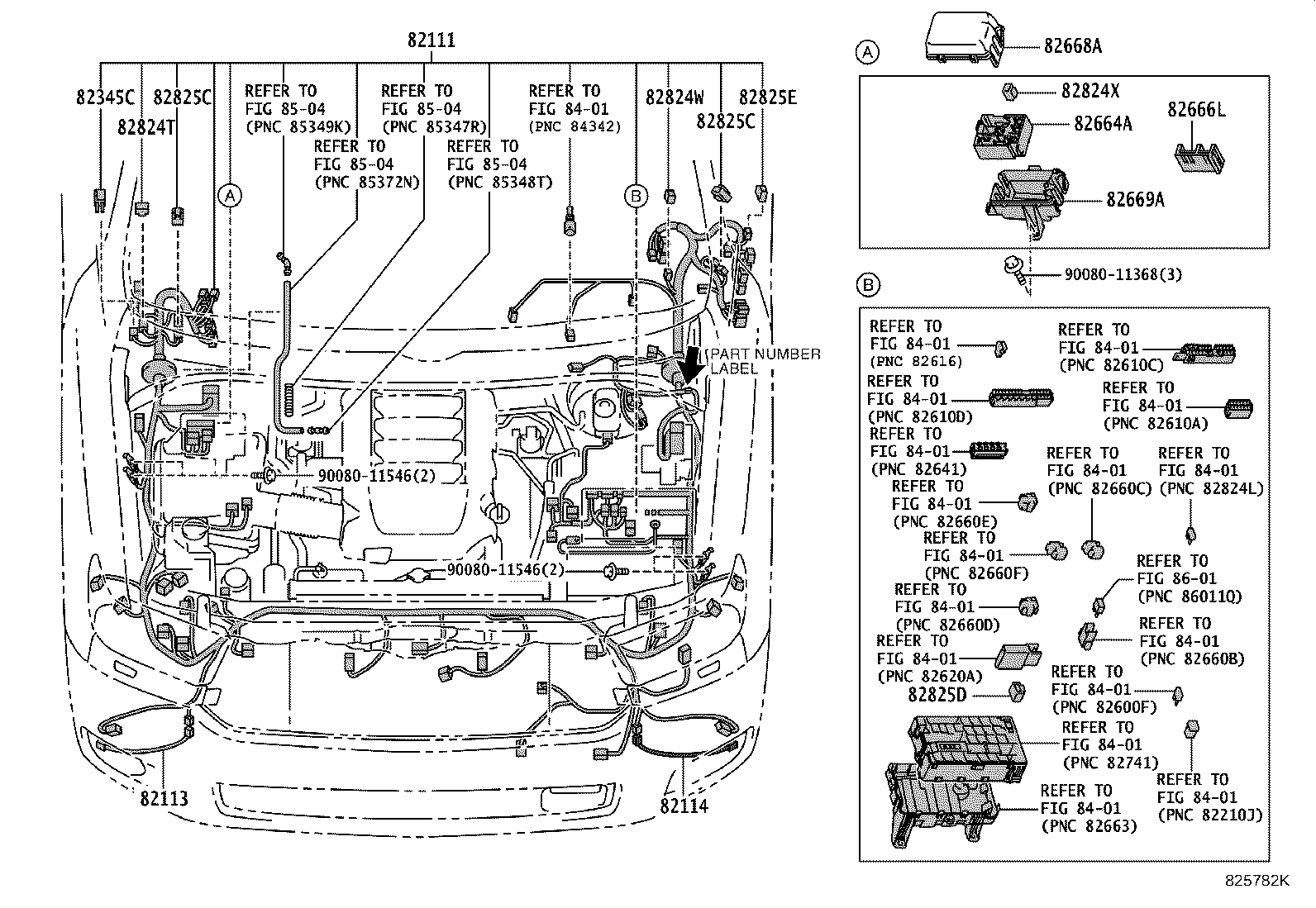 Exploded illustration 825782K