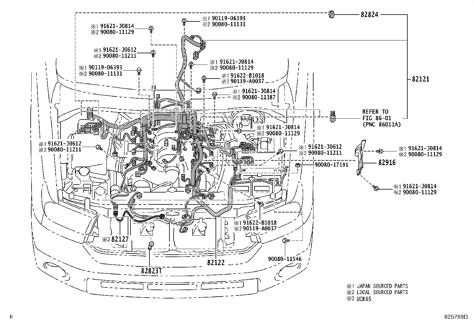 Exploded illustration 825789D