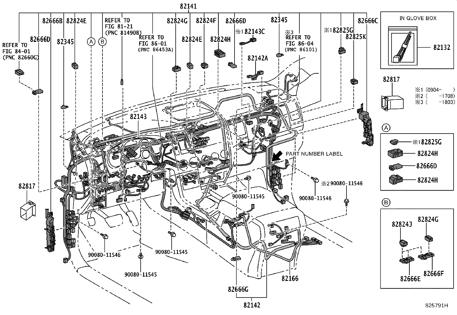 Exploded illustration 825791H