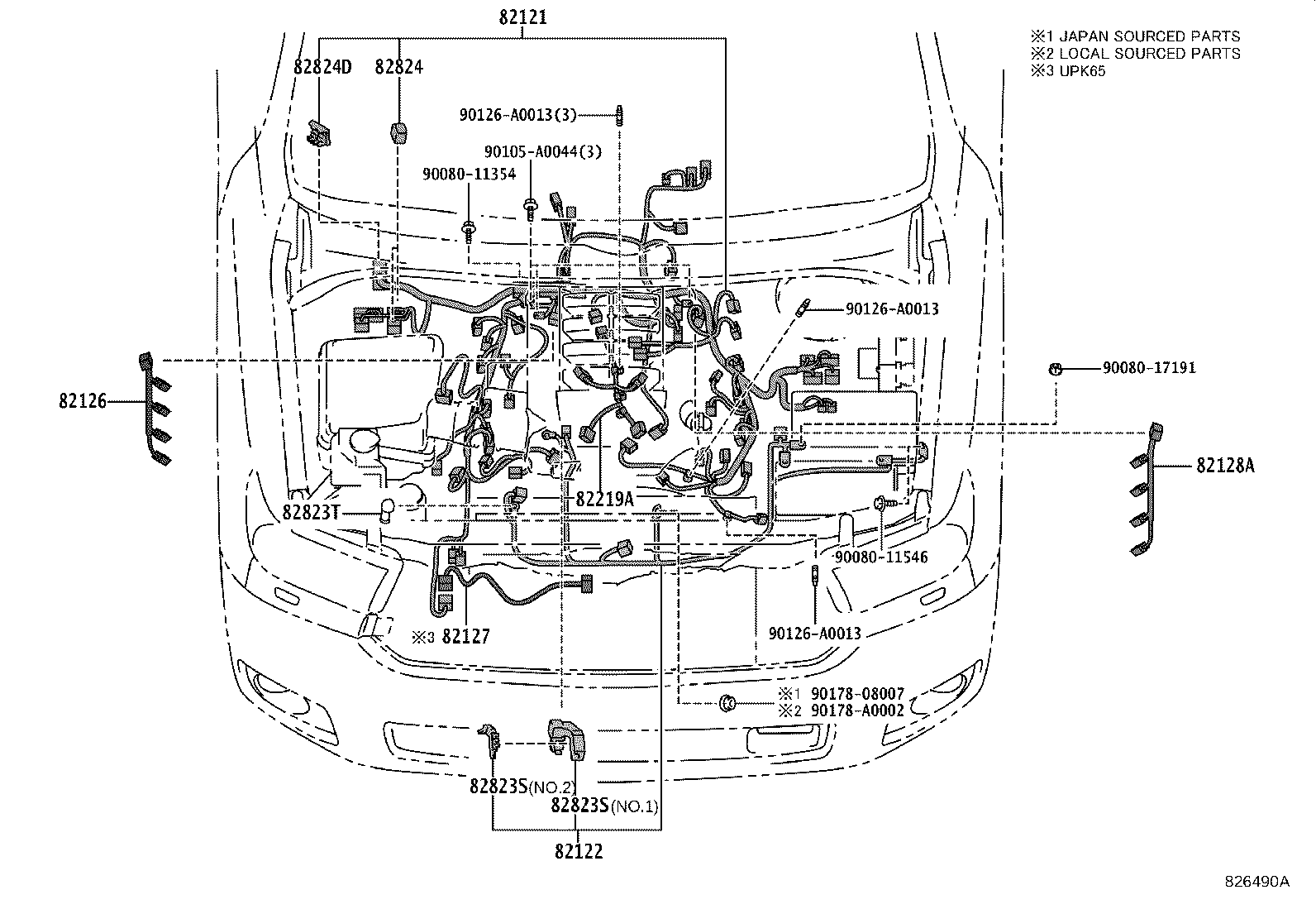 Exploded illustration 826490A