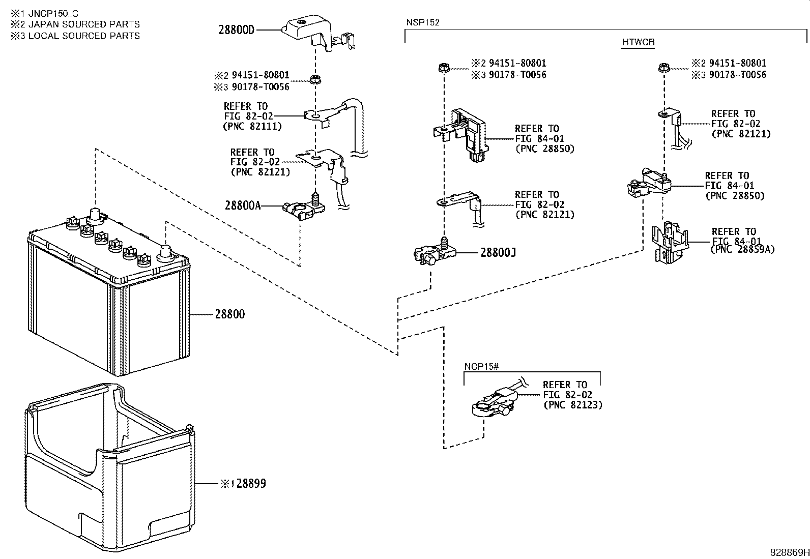 Exploded illustration 828869H