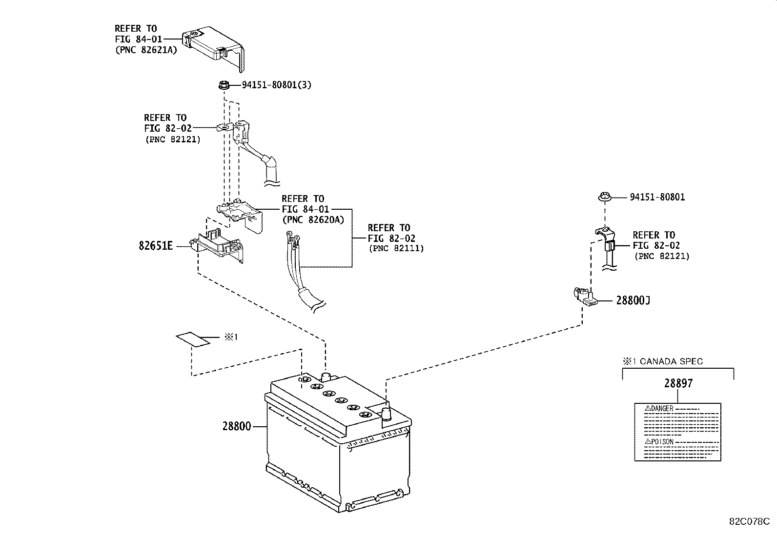 Exploded illustration 82C078C