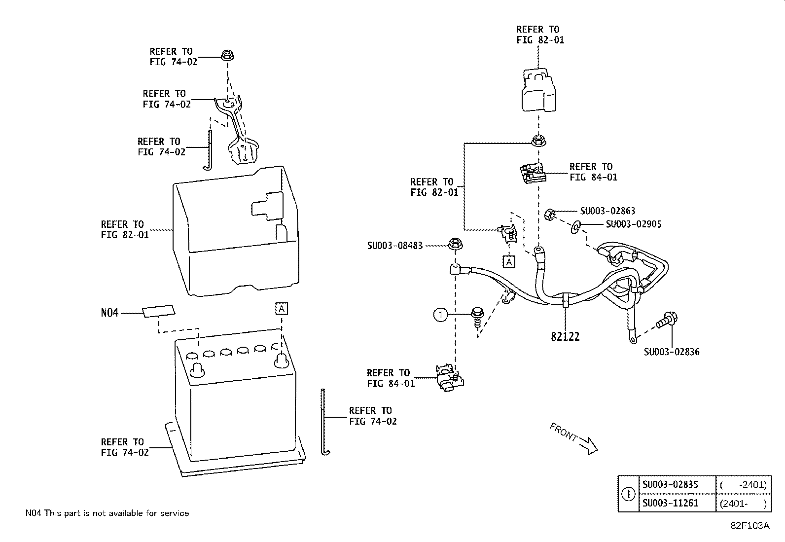 Exploded illustration 82F103A