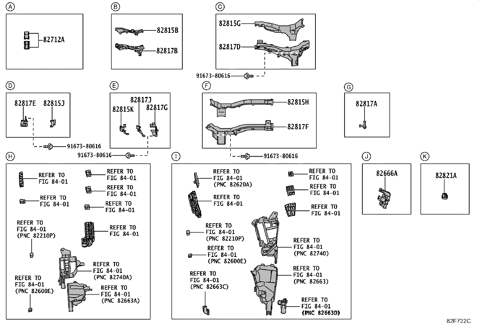 Exploded illustration 82F722C
