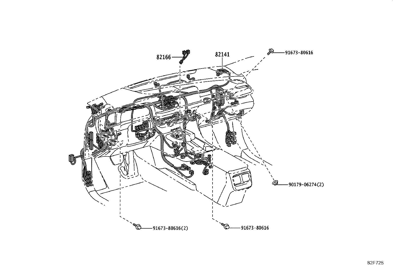 Exploded illustration 82F725