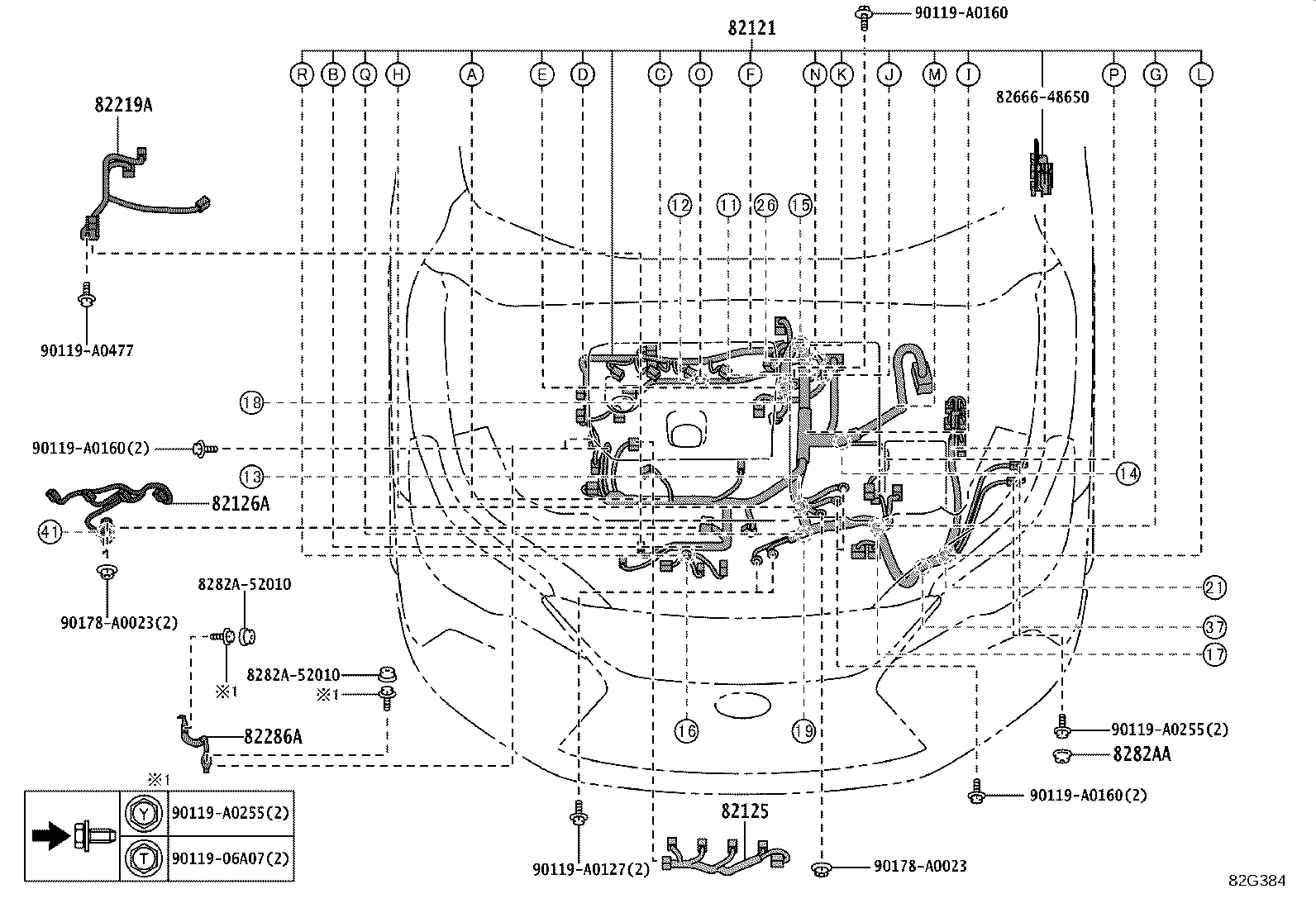 Exploded illustration 82G384