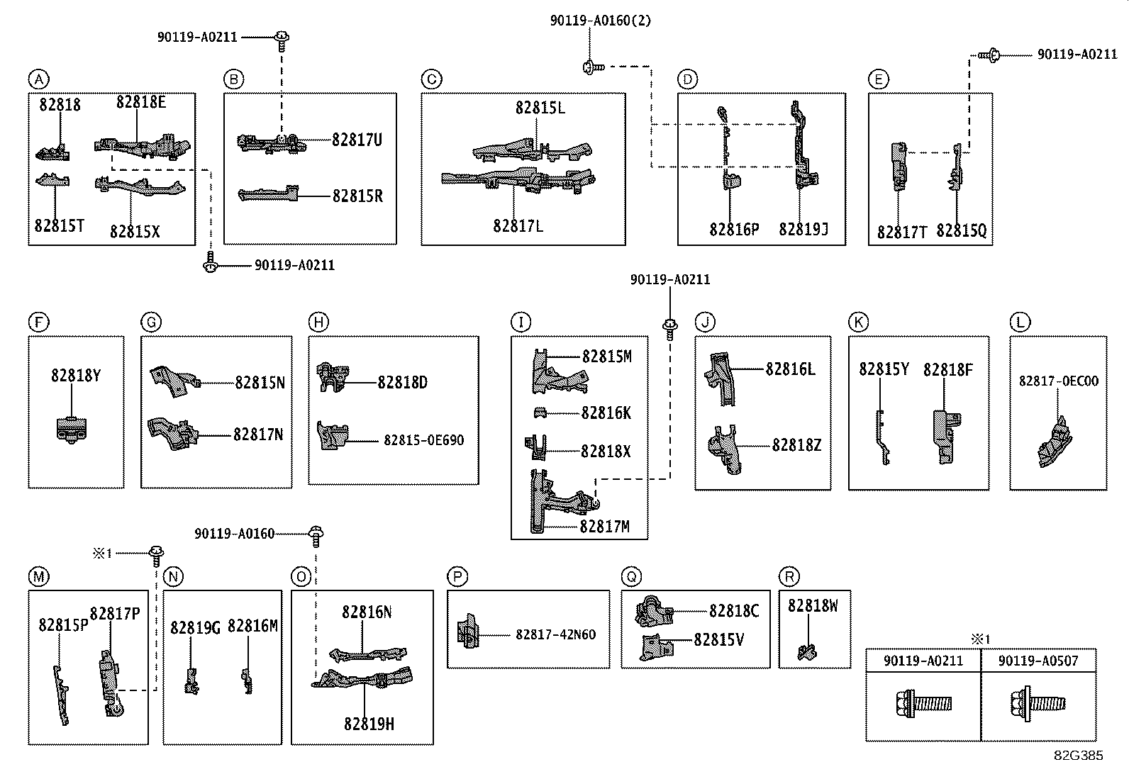 Exploded illustration 82G385
