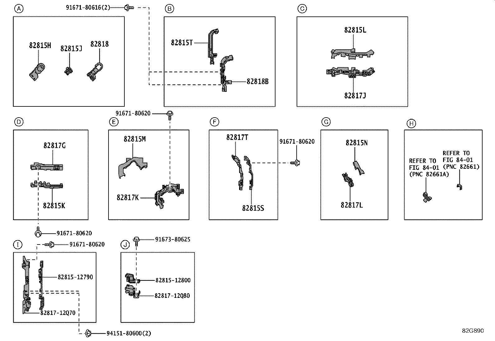 Exploded illustration 82G890