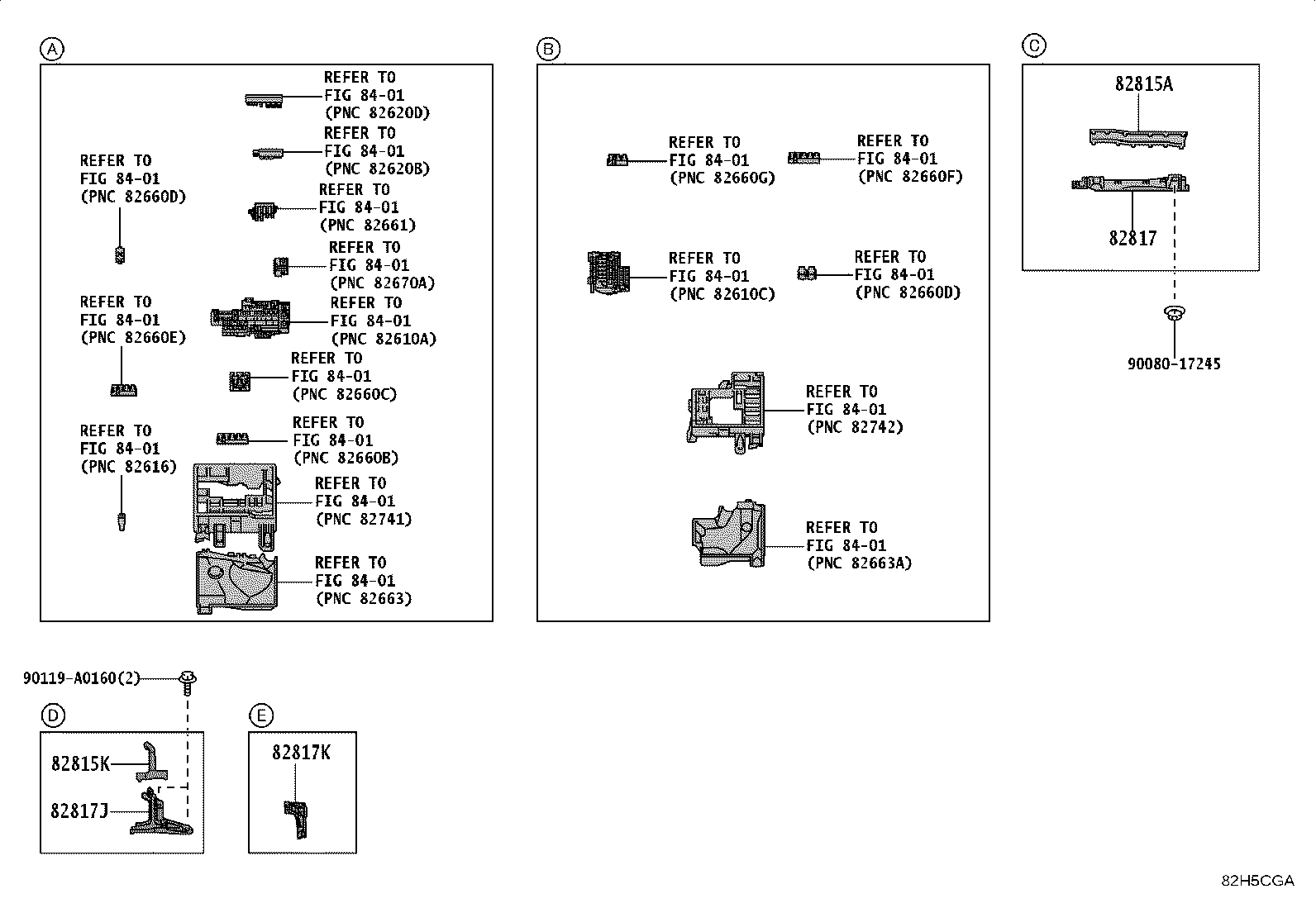 Exploded illustration 82H5CGA