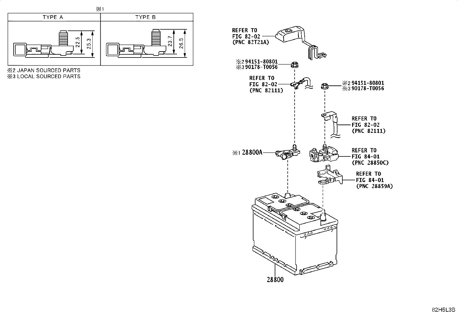 Exploded illustration 82H5L3B