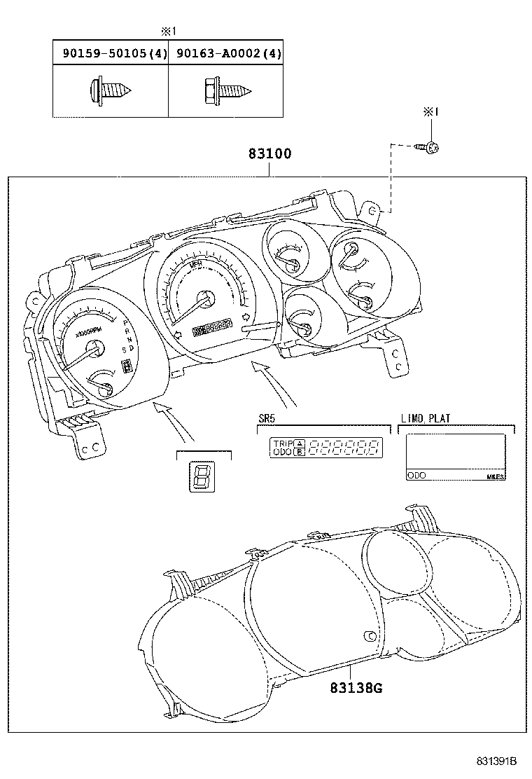 Exploded illustration 831391B