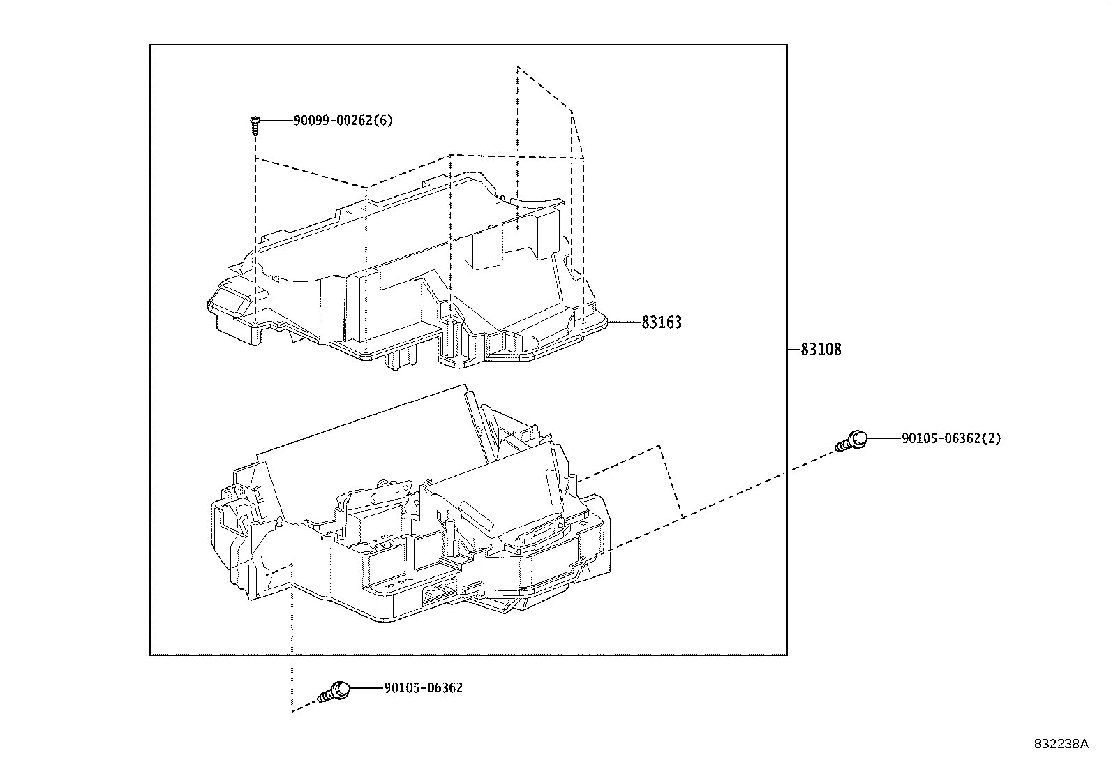 Exploded illustration 832238A