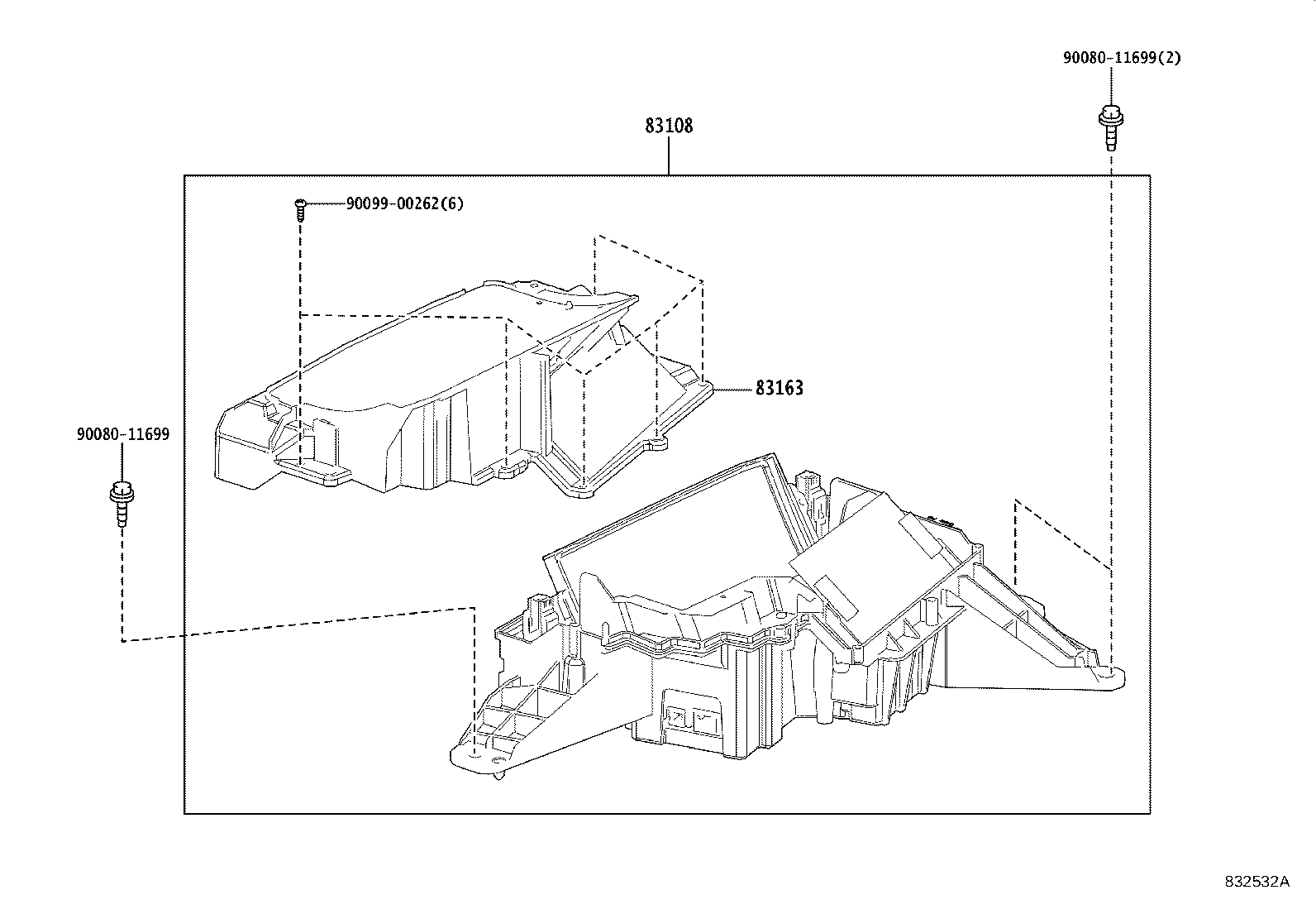 Exploded illustration 832532A