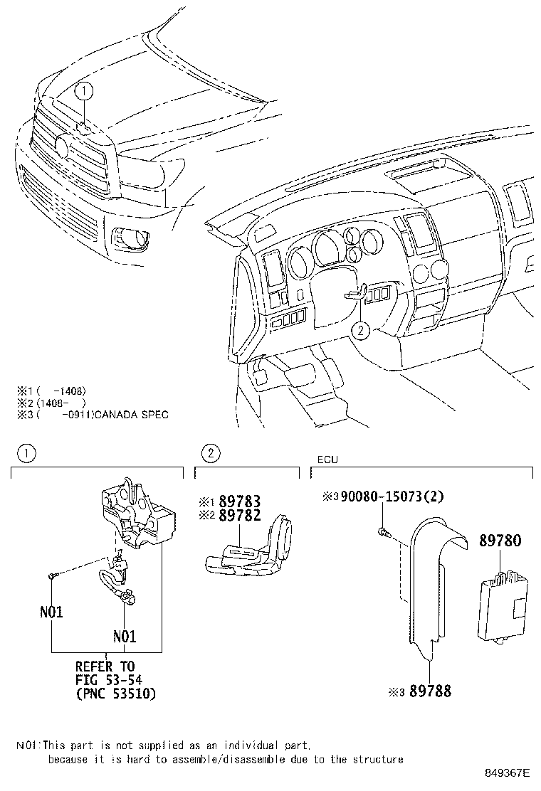 Exploded illustration 849367E