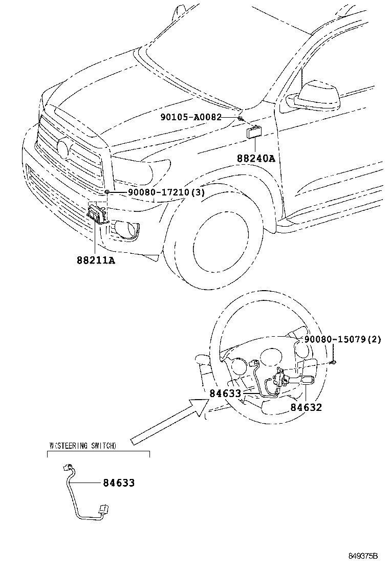 Exploded illustration 849375B