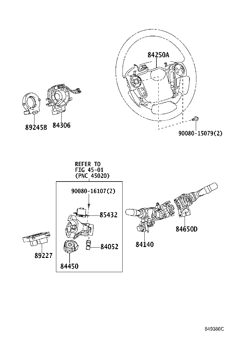 Exploded illustration 849386C