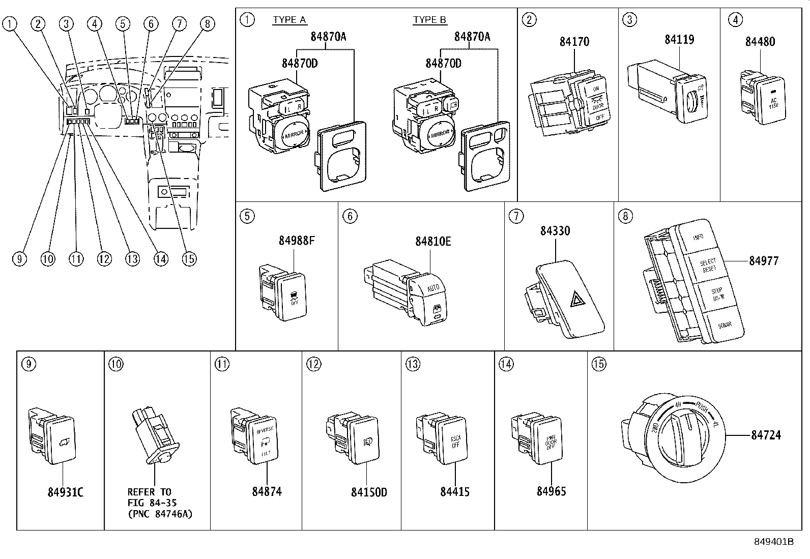 Exploded illustration 849401B