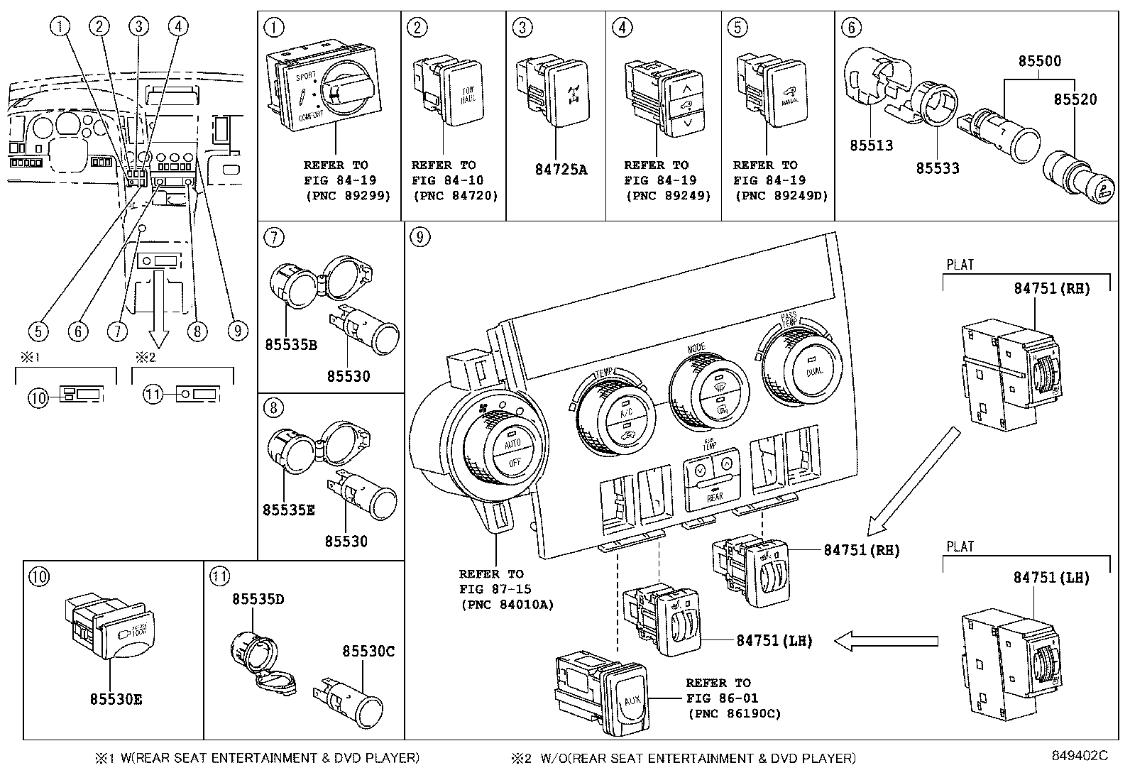 Exploded illustration 849402C