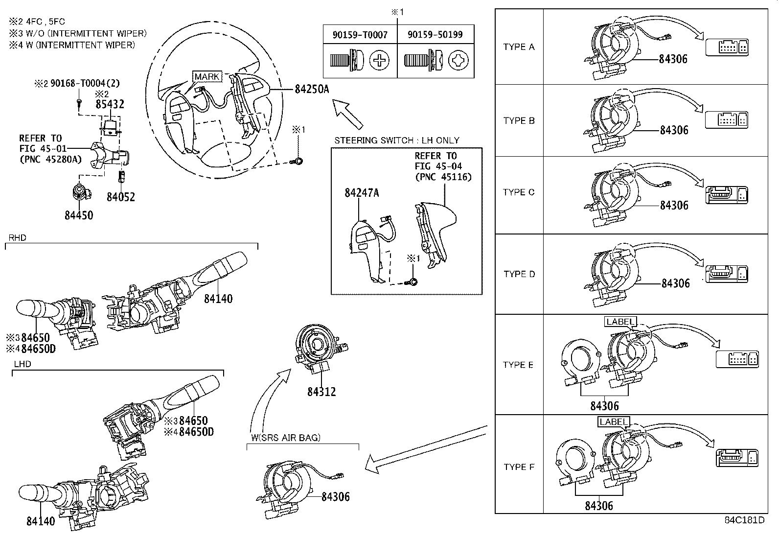 Exploded illustration 84C181D