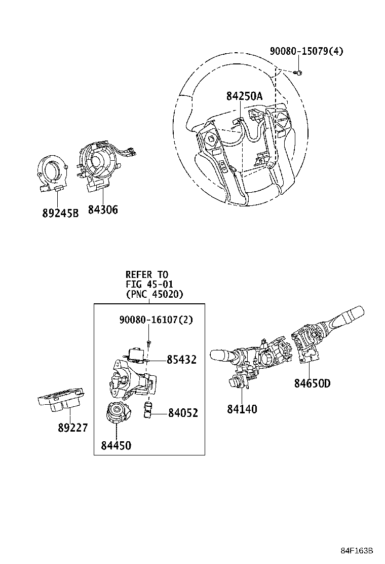 Exploded illustration 84F163B