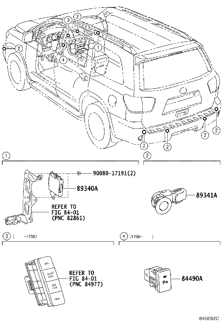 Exploded illustration 84G092C