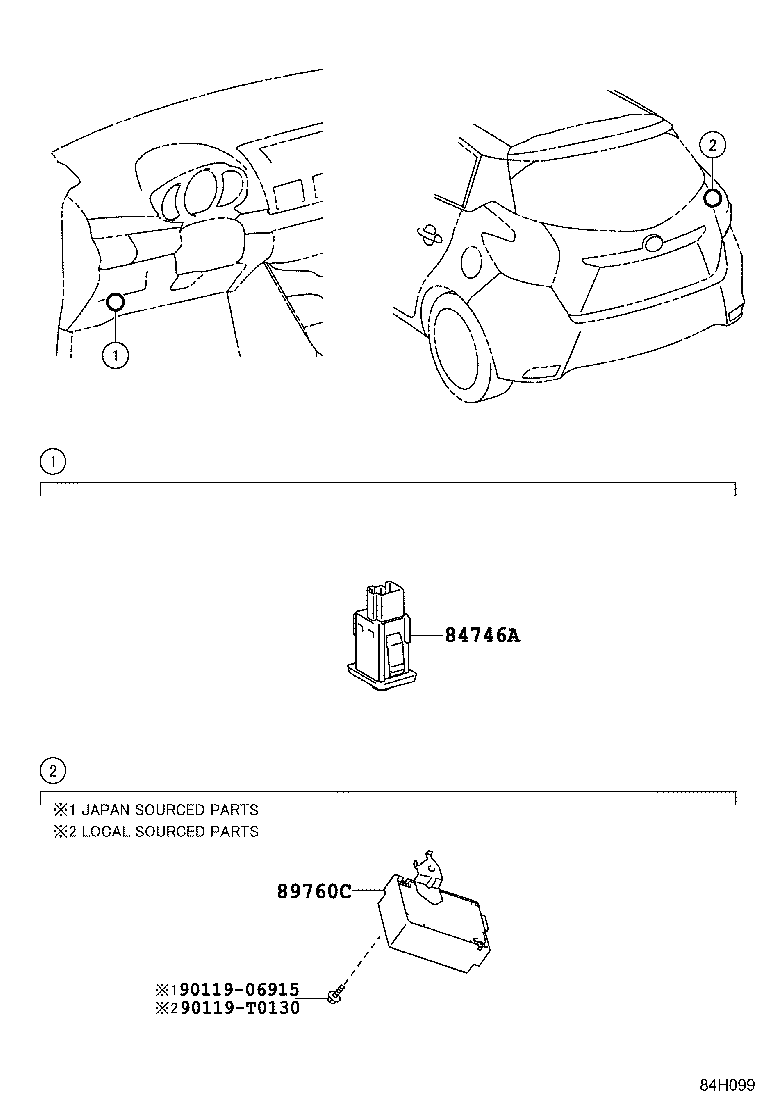 Exploded illustration 84H099