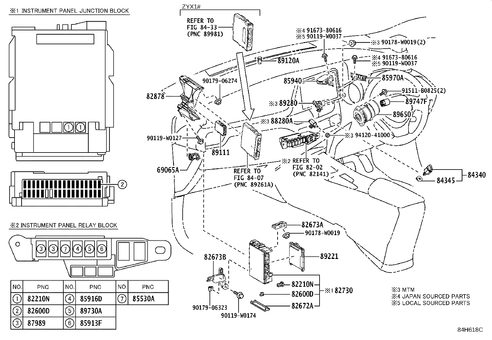 Exploded illustration 84H618C