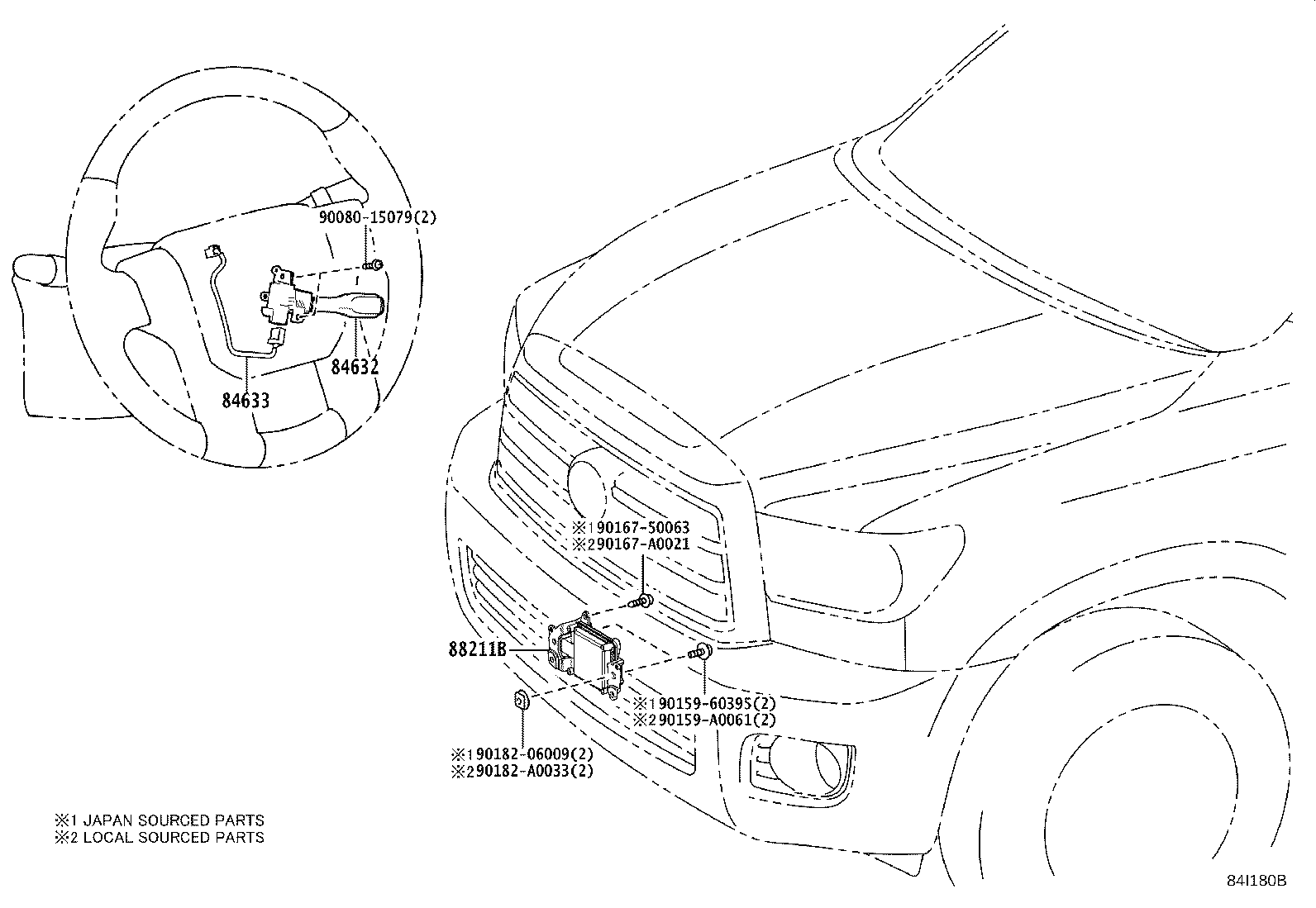 Exploded illustration 84I180B