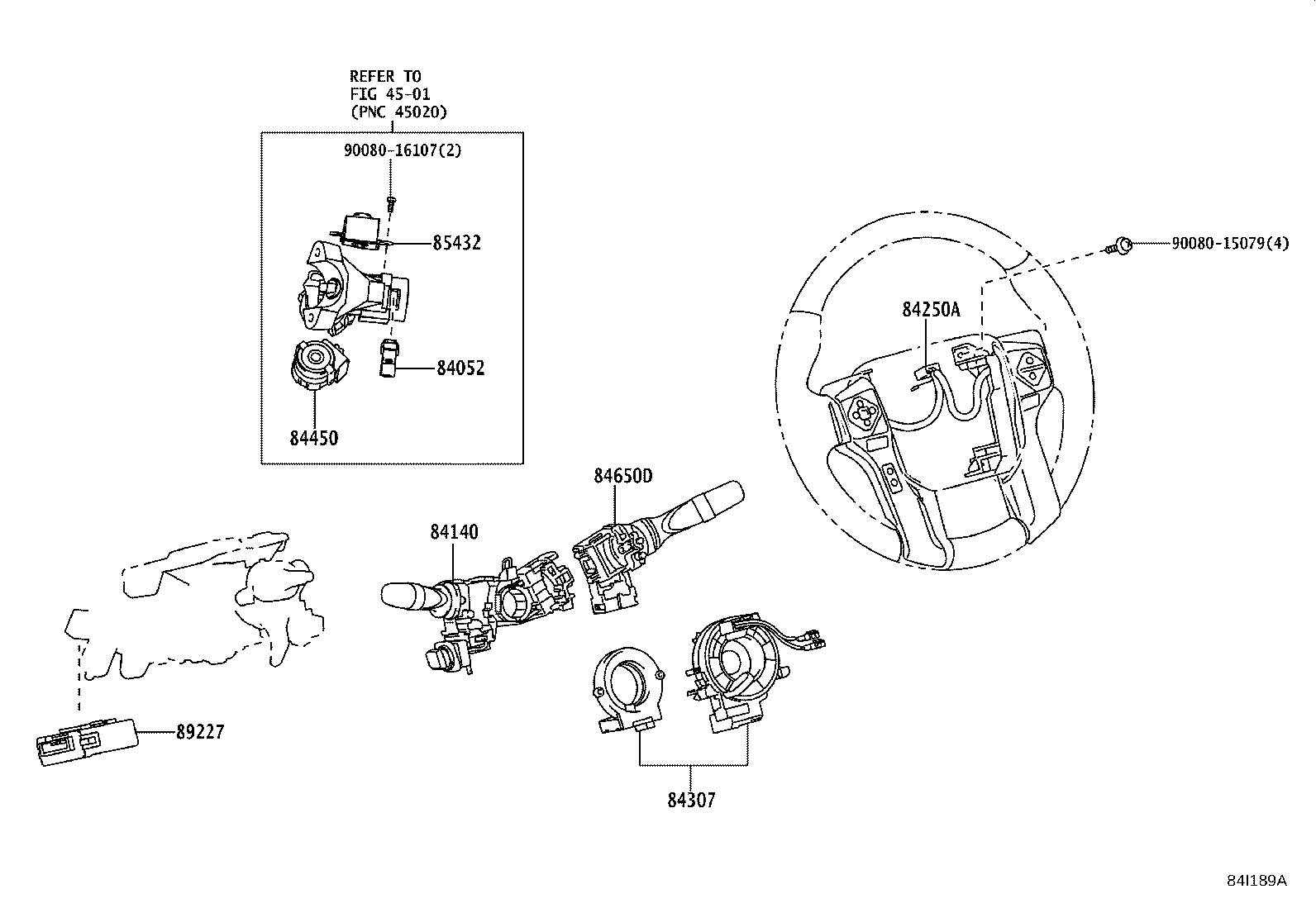 Exploded illustration 84I189A